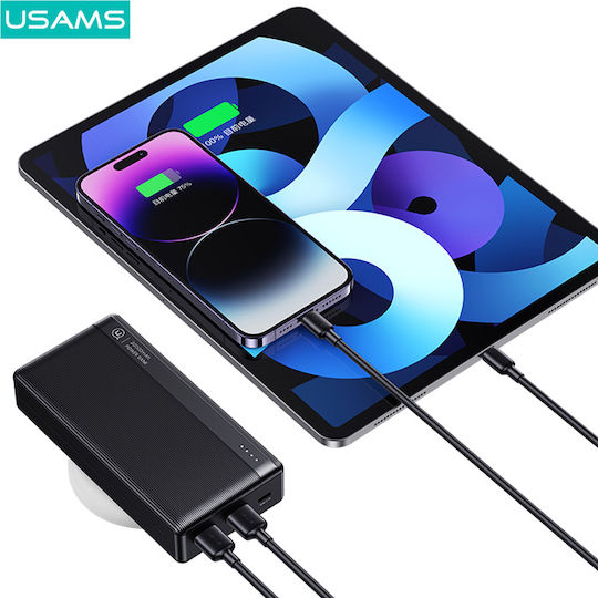 Usams CD205 Power Bank 10000mAh 10W mit 2 USB-A Anschlüssen Weiß