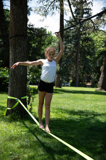 Slackline Walking On A Rope 15m
