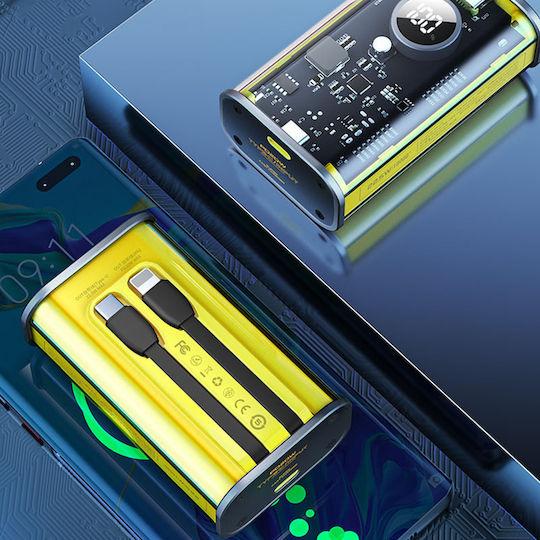 WK WP-345 Power Bank 10000mAh 20W с USB-A порт Power Delivery Жълт
