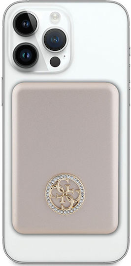 Guess Metal Logo MagSafe Power Bank 3000mAh 5W Златист