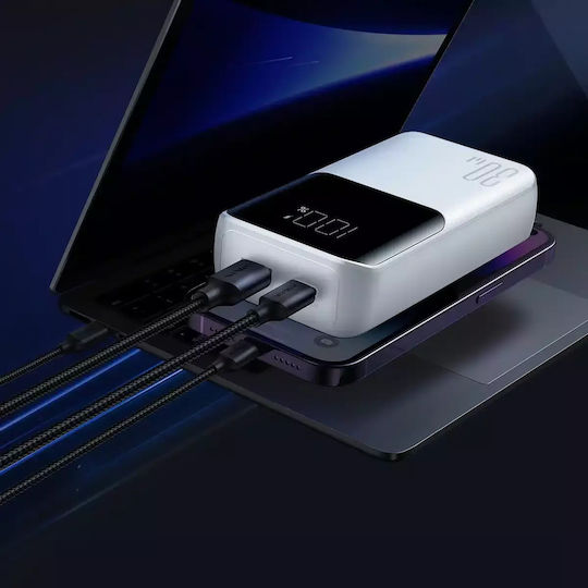 Joyroom Power Bank 10000mAh 30W με Θύρα USB-A και Θύρα USB-C Λευκό