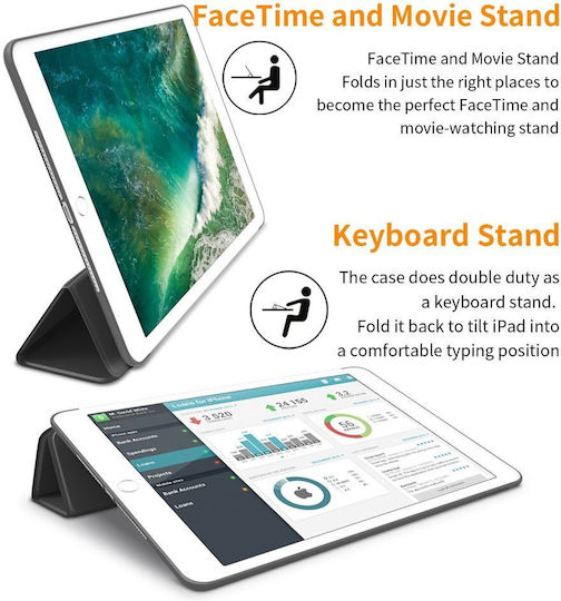 Tech-Protect Smartcase Flip Cover Μαύρη (iPad Air 2013 9,7")