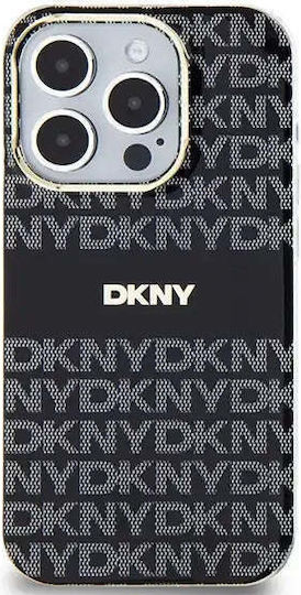 DKNY Iml Mono & Stripe Magsafe Case Back Cover Plastic / Silicon Negru (iPhone 15 Pro)