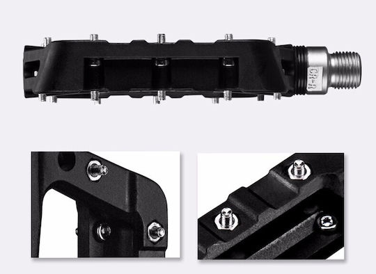 Rockbros Flat Bicycle Pedals Black