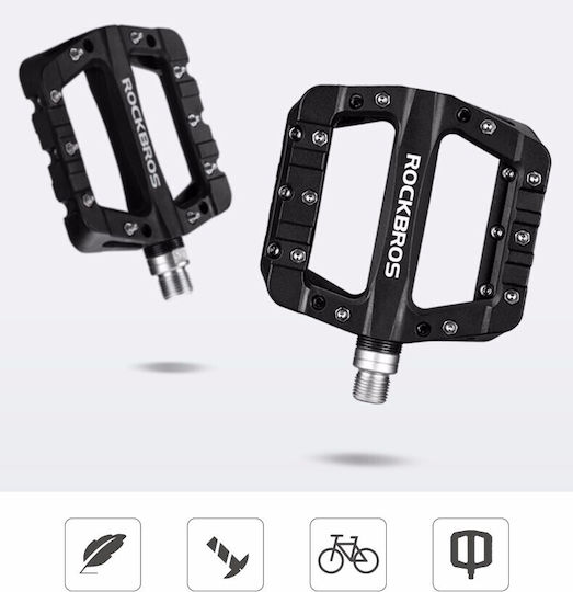 Rockbros Flat Bicycle Pedals Black