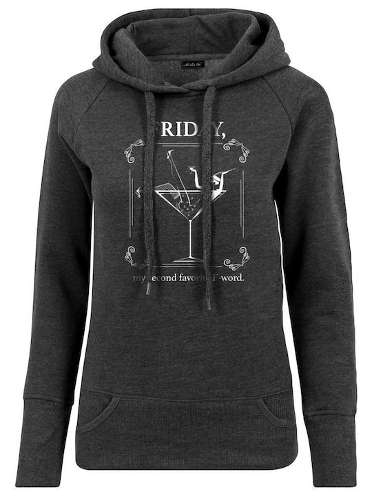 Damen Sweatshirt Kapuzen Gray