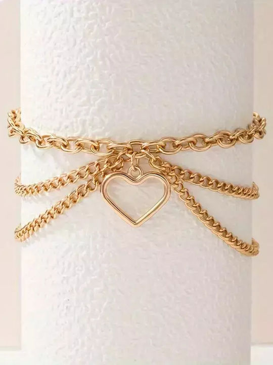 Bracelet Set Anklet Chain with design Heart