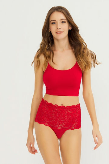 CottonHill Valentina CH2102 Γυναικείο Sexy String Κόκκινο