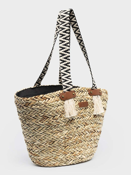 Nolah Wicker Beach Bag Beige
