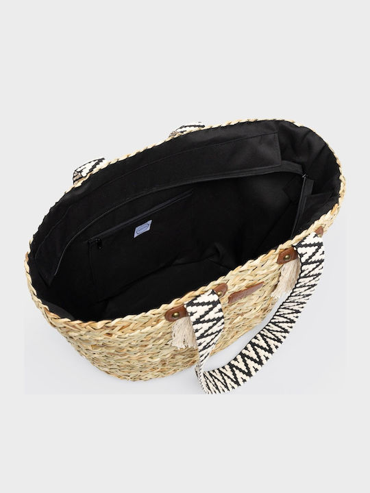 Nolah Wicker Beach Bag Beige