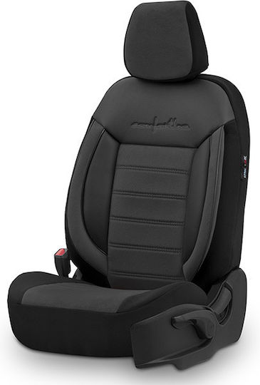 Auto Gs Covorașe Față Universal 2buc din Piele sintetica Negre