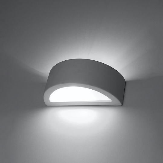 Sollux Atena Modern Lamp Wall with Socket E27 White 30cm