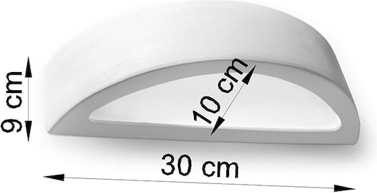 Sollux Atena Modern Lamp Wall with Socket E27 White 30cm