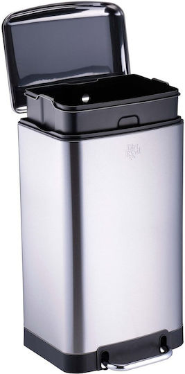 Dirt Devil Κάδος Απορριμμάτων Μεταλλικός με Πεντάλ 30lt Ασημί