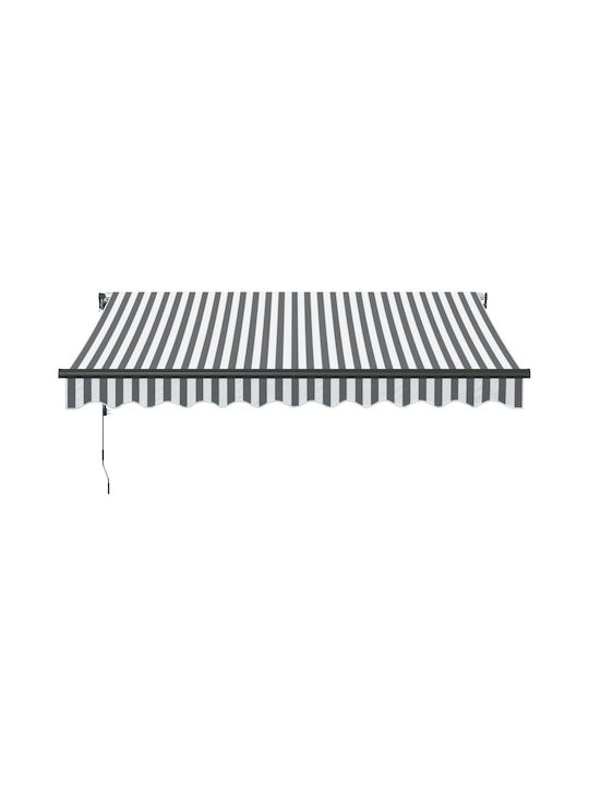 vidaXL Zelt Terrasse mit LEDs & Wind Sensor Gray 3x2.5m