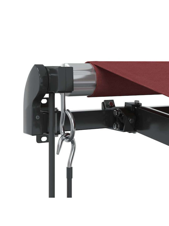 vidaXL Terrace Wall Tent with LED Light Burgundy 3x2.5cm