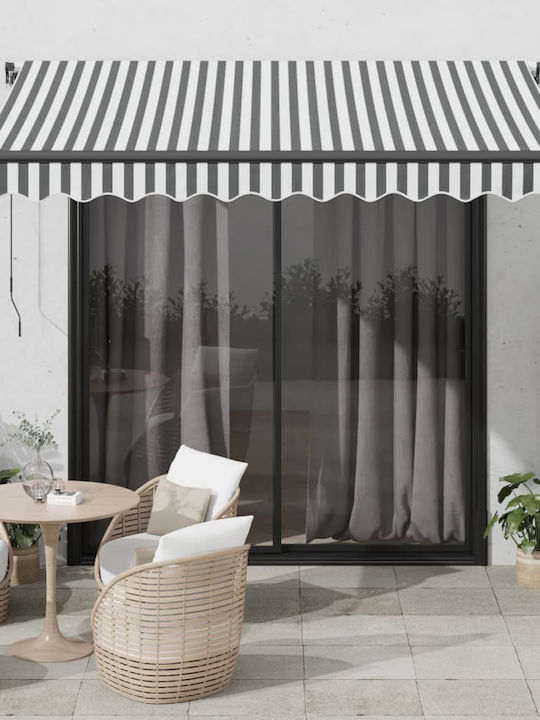 vidaXL Zelt Terrasse mit LEDs & Wind Sensor Gray 3x2.5m