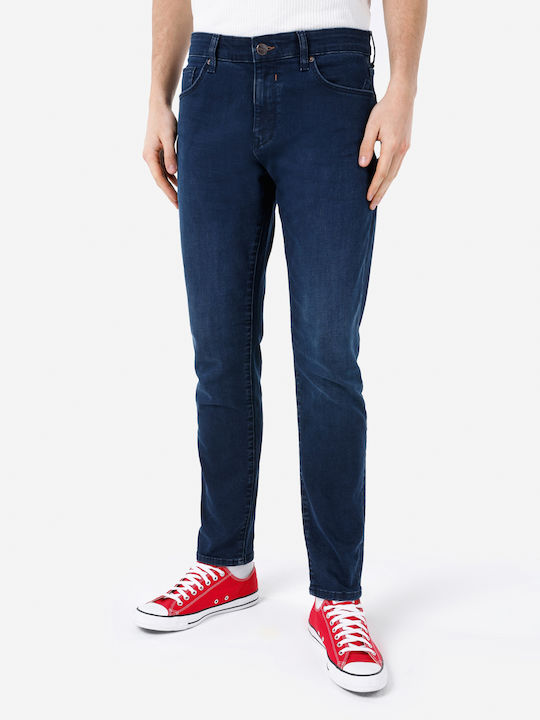 Pantaloni De Blugi Pentru Bărbați Cu Fit Slim Îngustă Culoare Albastră