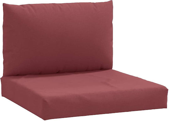 vidaXL Garden Chair Cushions Burgundy 2 Pieces 60x98cm