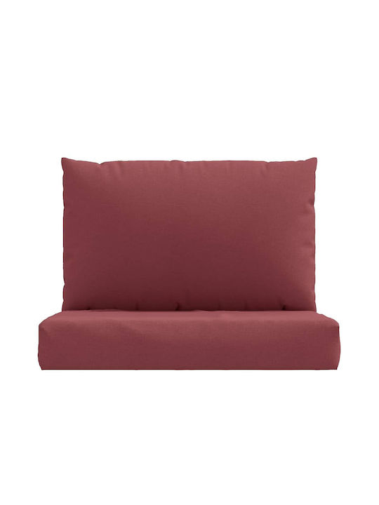 vidaXL Perna Scaunului De Grădină Cu Spătar Bordo 2 Buc 60x98 Cm