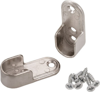 ArteLibre Ράγα Υποστήριξης Πλαστική Household Accessories Nickel 04012583 2pcs