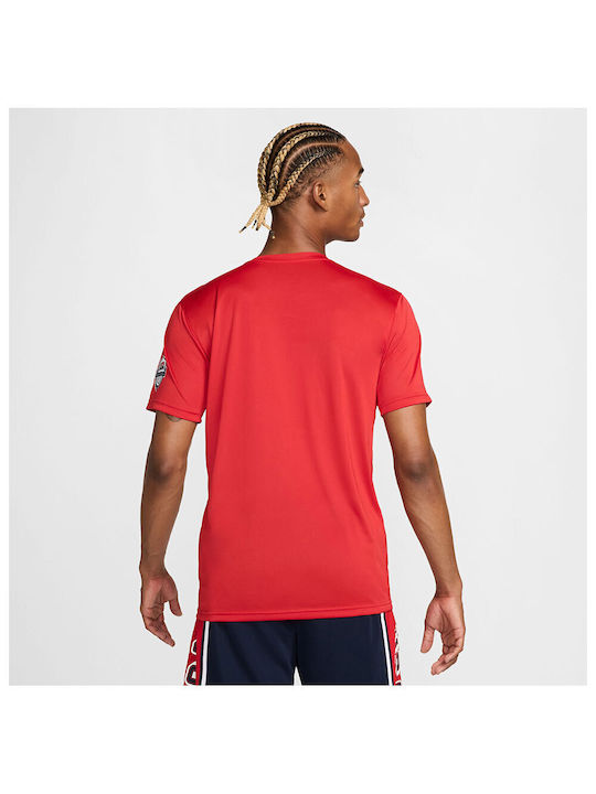 Nike T-shirt Bărbătesc cu Mânecă Scurtă Roșu