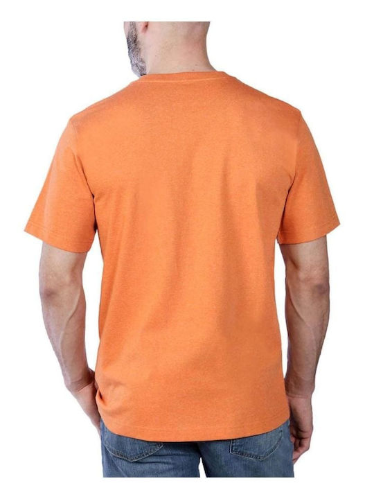 Carhartt Ανδρικό T-shirt Κοντομάνικο Πορτοκαλί