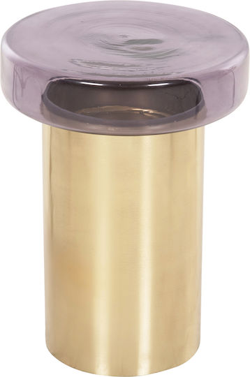 Rundes Beistelltisch Carmo Glas Lila M39xT39xH54cm