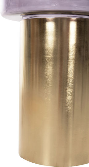 Rundes Beistelltisch Carmo Glas Lila M39xT39xH54cm