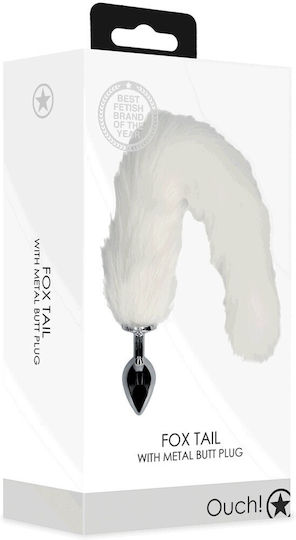 Shots Fox Tail Πρωκτική Σφήνα Medium Λευκή