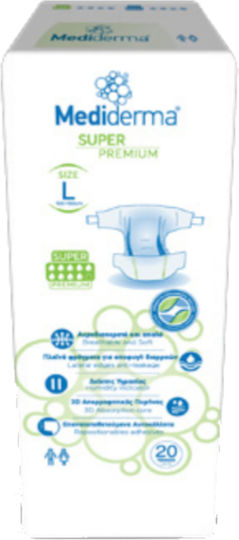 Incontinence Diaper Mediderma Super Large 20pcs
