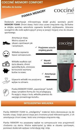Coccine Ανατομικοί Πάτοι pentru Încălțăminte Tălpici anatomici cu Spumă de memorie 103022/46 2buc