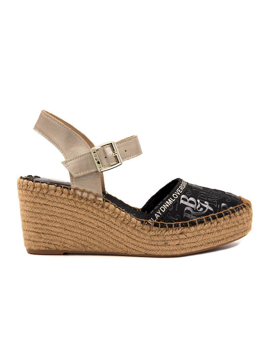 Replay Platforme dama în stil espadrile Negre