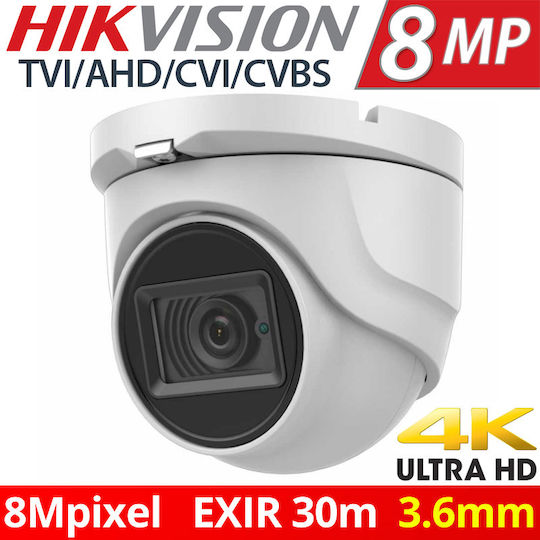 Hikvision DS-2CE76U1T-ITMF CCTV Κάμερα Παρακολούθησης 4K Αδιάβροχη με Φακό 3.6mm