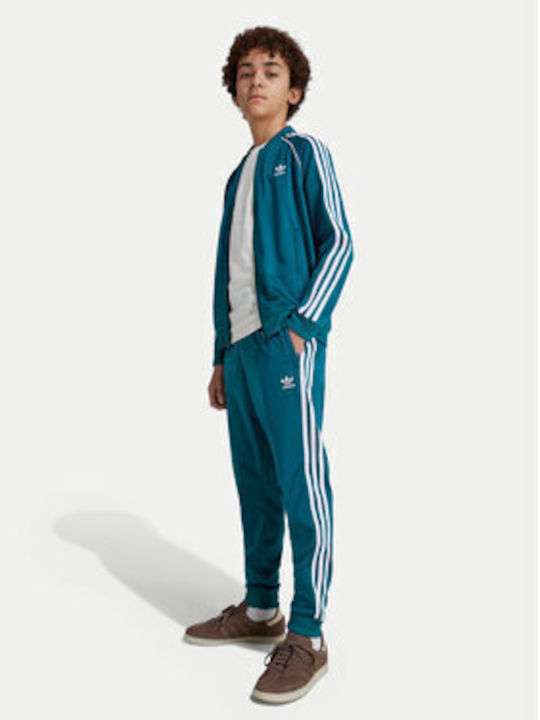 Adidas Kinder-Strickjacke Athleisure Türkis
