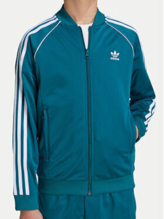 Adidas Kinder-Strickjacke Athleisure Türkis