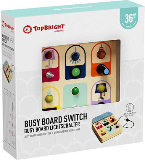 Top Bright Busy Board Switch Εκπαιδευτικό Παιχνίδι Μηχανικής για 3+ Ετών