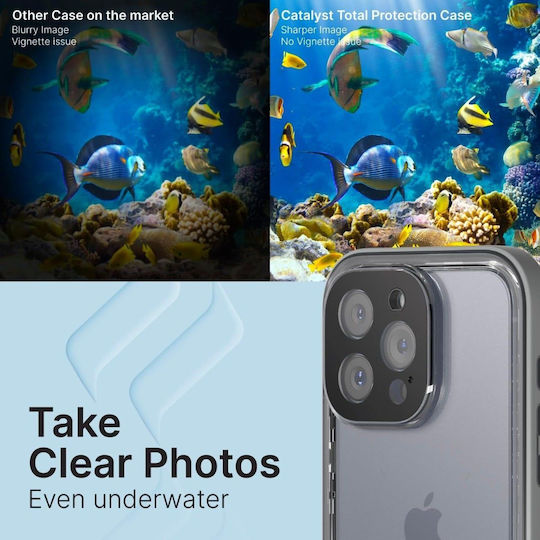 Catalyst Back Cover Plastic 2mm with Strap Waterproof Gray (iPhone 15 Pro)