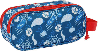 Fabric Red Pencil Case Spider-man with 2 Compartments