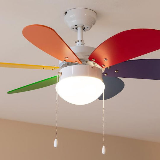 Cecotec EnergySilence Aero 360 Ανεμιστήρας Οροφής 91.5cm με Φως ColorFull