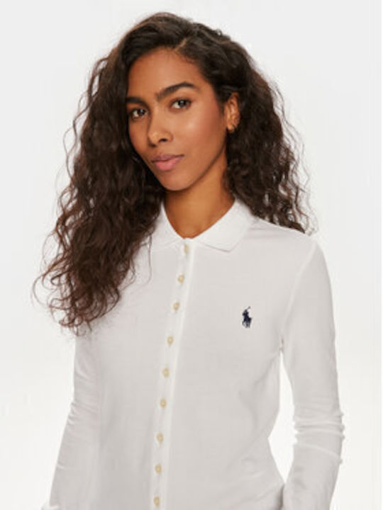 Ralph Lauren Langärmelig Damen Hemd White