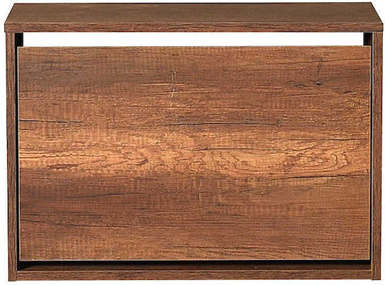 Ξύλινη Παπουτσοθήκη Step Καρυδί 60x30x42cm