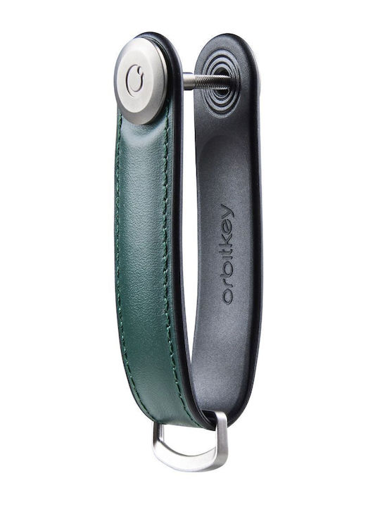 Orbitkey Hybrid Leather Key Organizer Keychain Pine Green