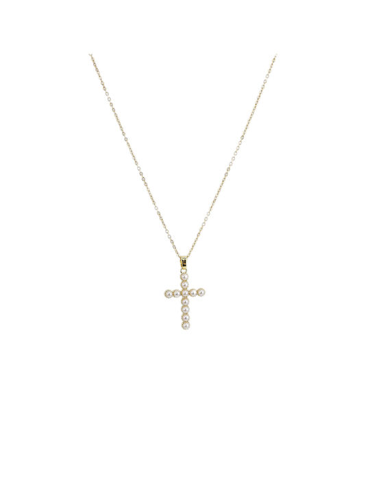 Bag to Bag Women's Gold Plated Cross with Chain