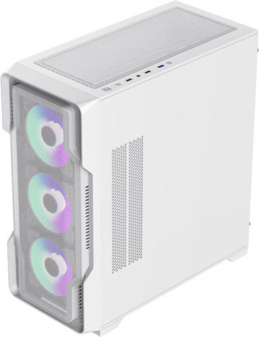 GameMax Siege Gaming Voller Turm Computergehäuse mit RGB-Beleuchtung Weiß