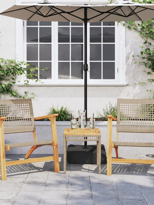 Outdoor Chair Rattan Beige 2pcs 54x40x76cm