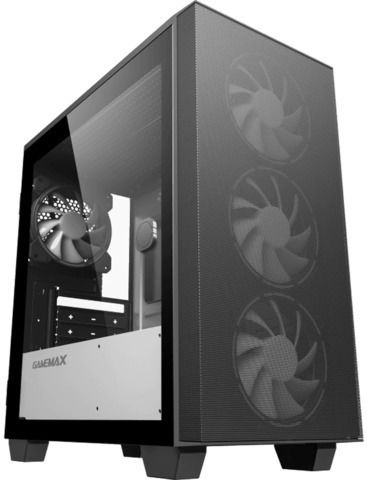 GameMax Aero Mini Gaming Midi Tower Computer Case with Window Panel and RGB Lighting Black