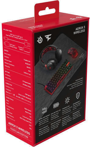SteelSeries Aerox 3 Ασύρματο RGB Gaming Ποντίκι 18000 DPI Γκρι