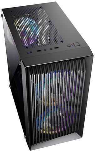 1STPLAYER BS-2 Gaming Mini Tower Κουτί Υπολογιστή με Πλαϊνό Παράθυρο Μαύρο