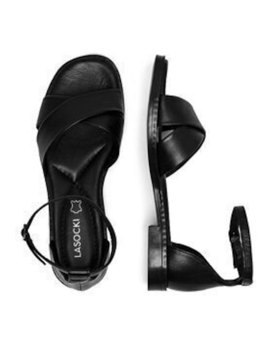 Women's Flat Sandals in Black Color